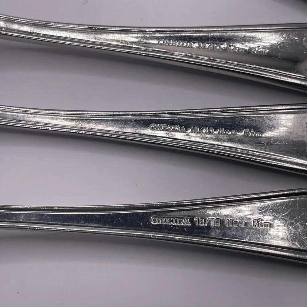 Oneida NEW RIM Stainless 18/10 Glossy Outline Flatware Replacement 3 PIECE READ